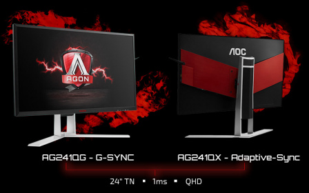 Новые игровые мониторы AOC AGON AG241QG и AGON AG241QX с разрешением QHD