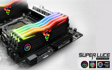 Оперативная память GeIL Super Luce RGB Sync теперь поддерживает управления подсветкой материнской платы через ASUS AURA, GIGABYTE FUSION и MSI Mystic Light без подключения дополнительных проводов